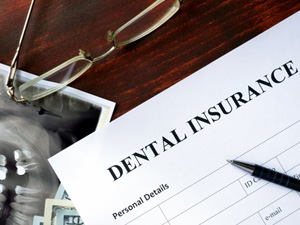 Dental insurance form sitting on a desk