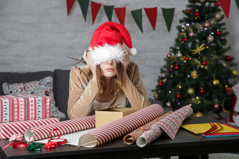 Patient with good oral health stressed about the holidays